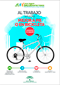 Cartel Al trabajo, si puedes, mejor a pie o en bicicleta